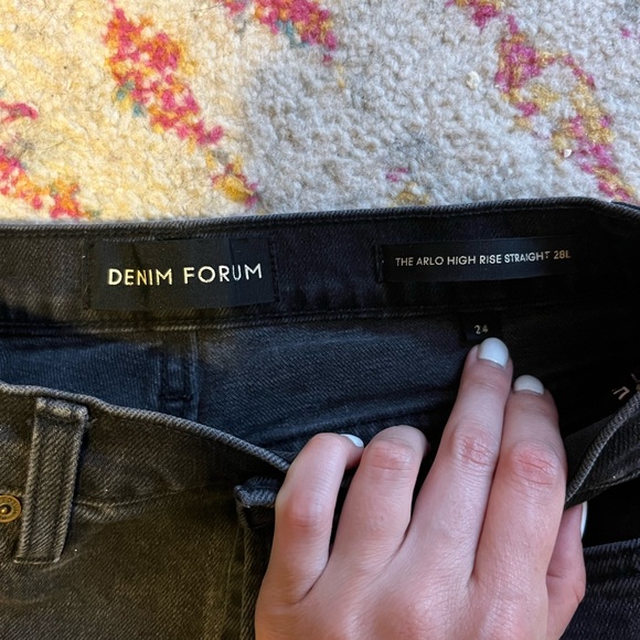 Denim Forum Arlo High Rise Straight Jeans size 24 - Picture 5 of 6